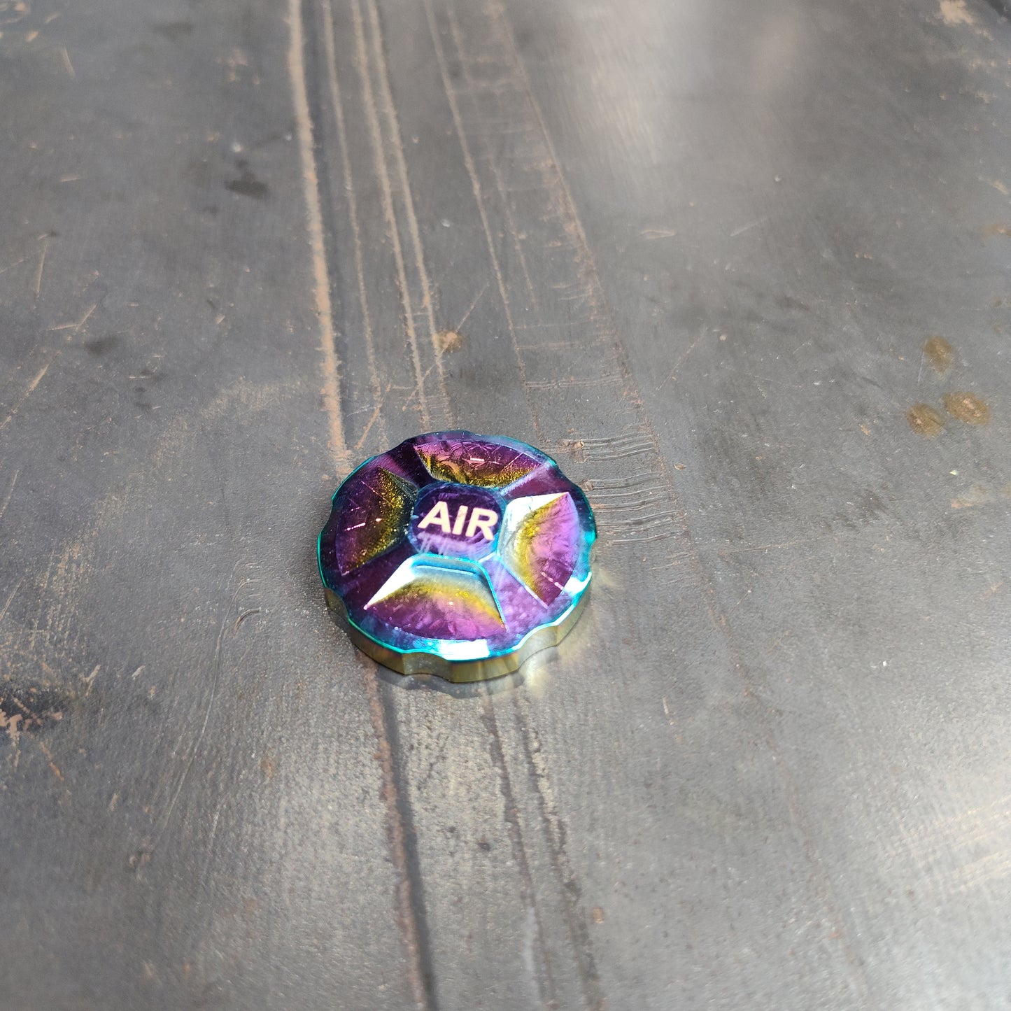 Oil Slick Aluminum Suspension Fork Air Cap