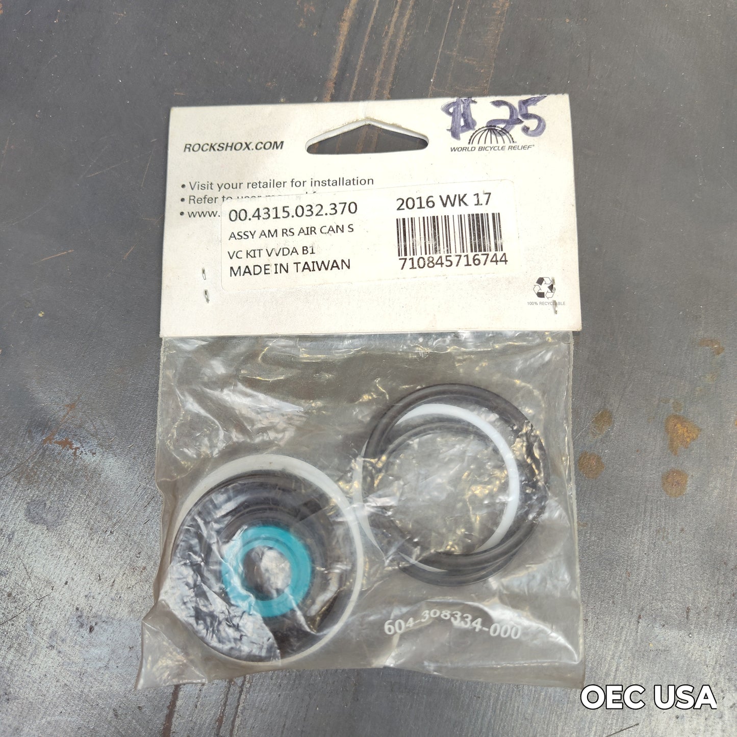 RockShox Rear Shock Service Kit - 50 Hour, Vivid Air B1 (2014+)