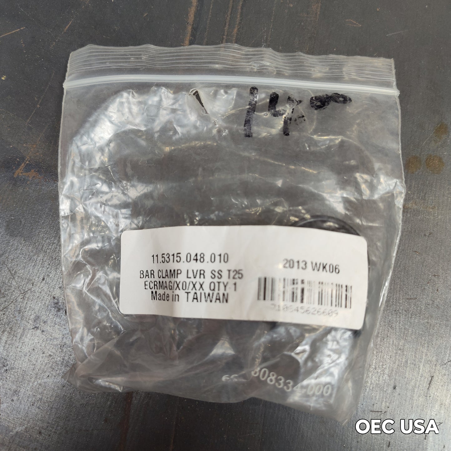 SRAM/Avid Discrete Lever Clamp - Black with Stainless T25 Bolt / Part# 11.5315.048.010