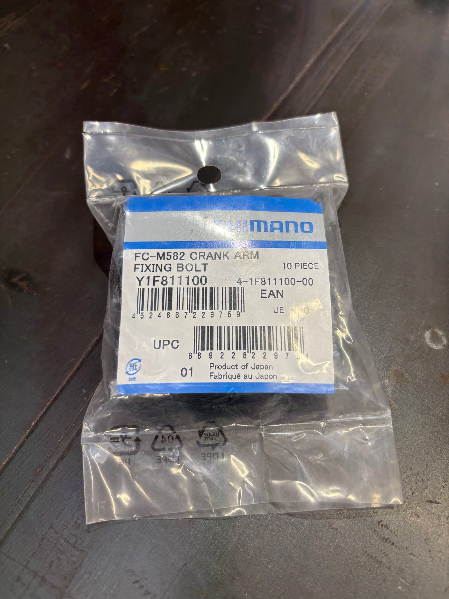 Shimano Hollowtech Crankset Fixing Bolt Preload Cap Black Plastic 10 Pack