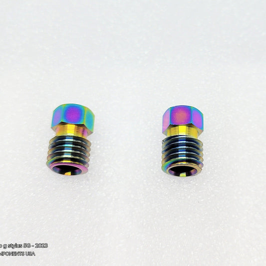 Titanium Coarse Thread Hydraulic Brake Hose Compression Nuts For Magura