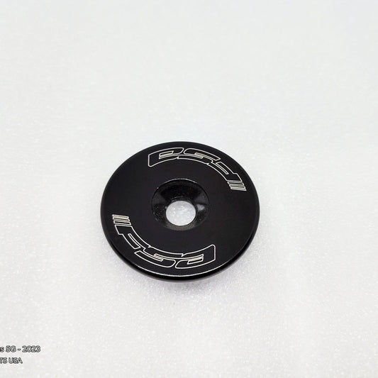 FSA 1-1/8 Headset Top Cap Black Flat Countersunk Aluminum Alloy