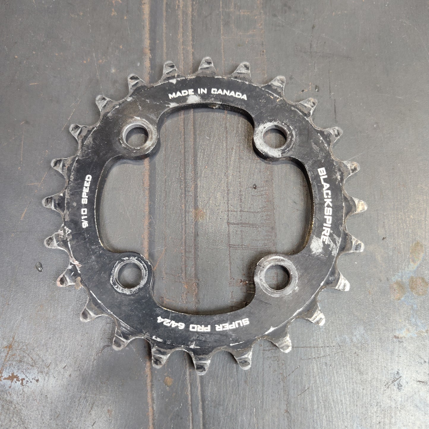 Blackspire Super Pro Chainring 2x 64 BCD 24T Black Aluminum / Used