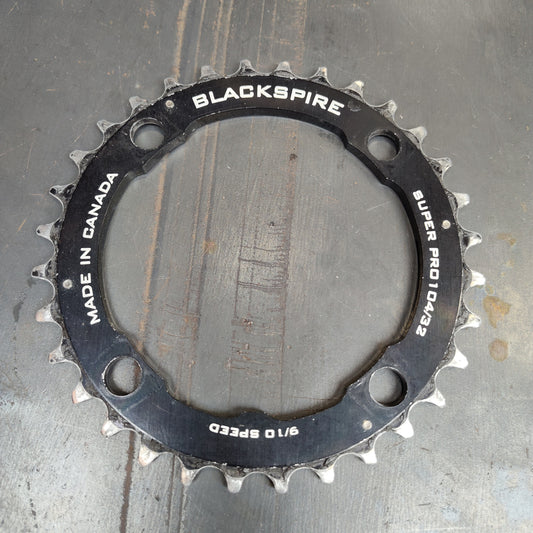 Blackspire Super Pro Chainring 2x 104 BCD 32T Black Aluminum / Used