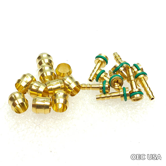 TRP Hydraulic 5.0 Hose Fittings Barbs and Olives 10 Pairs