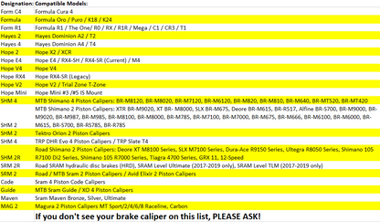 Hope Mini Brake Caliper Piston Cleaning Lube Bleed Block Service Tool